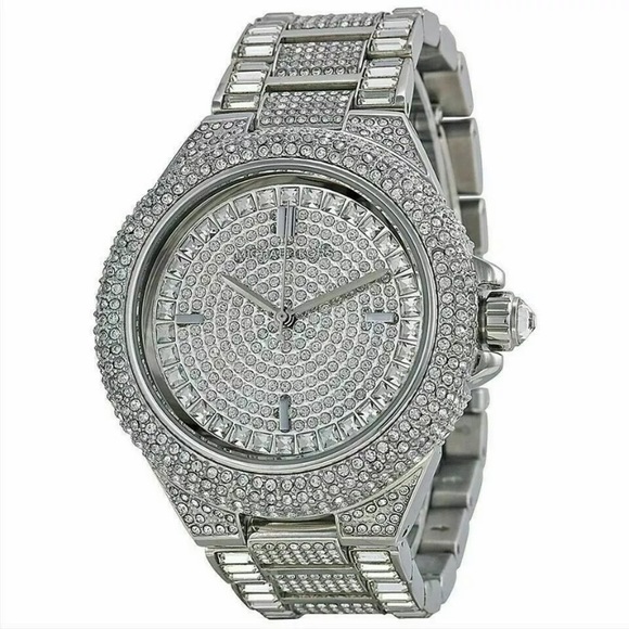 NWT Micheal Joe’s blinged out watch silver